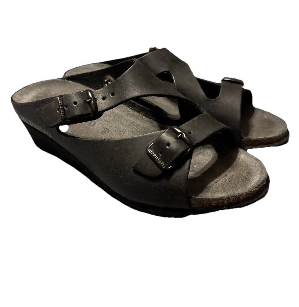 Mephisto Womens Sandals Size 40 (US 9) Black Casual Slide Slip-on